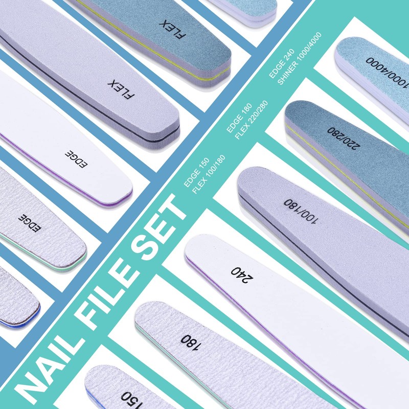 Nail File Buffer, MORGLES Professional 12PCS Emory File Nail File
