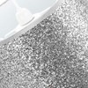 Modern and Designer Bright Silver Glitter Fabric Pendant/Lamp Shade 30cm