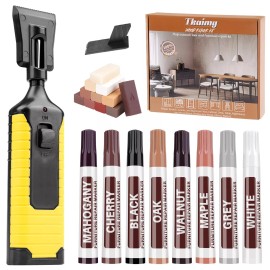 Tkaimy 11 Color Vinyl Laminate Floor Repair Kit for Wood Furniture Scratch Repair