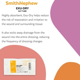 EXU-Dry Anti-Shear Sterile Super Absorbent Dressing Slit Tube 2 x 3 5999PTM 1 EA