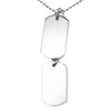 UMtrade Sencillo Mujer Hombres Acero Inoxidable Doble Placa de Identidad