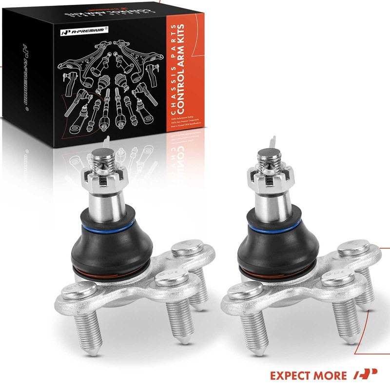 A-Premium 2 x Front Lower Ball Joint, Compatible with Honda