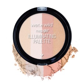 wet n wild MegaGlo Illuminating Blush Makeup Powder Palette, Catwalk Pink, Highlighter Face Make Up