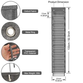 Shirt Organizer Leggings Storage Bag,Hanging Closet Organizer, Foldable Organizer Over The Door/Wall,Portable Closets Roll Holder with 24 Roll Compartments for Yoga Pants, Tank Top, Towel, T-Shirts