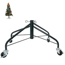 OVOV Christmas Tree Stand for Artificial Trees with Wheels 17" Metal Rolling Christmas Tree Stand (17"