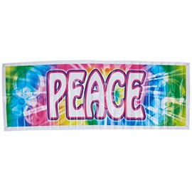 Peace Sign Banner Party Accessory (1 count) (1/Pkg)