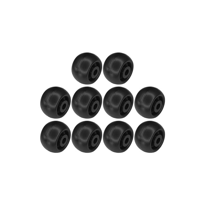 cyclingcolors 10 x Plastic Castors 40 mm Black Castor Guide