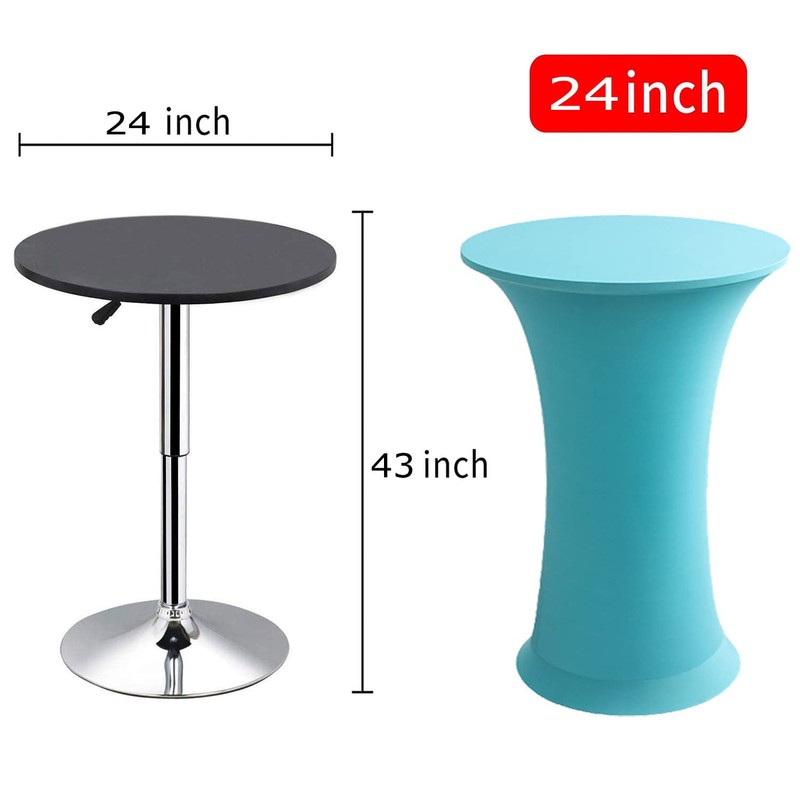 Deisy Dee 24x43 Cocktail Spandex Stretch Round Tablecloth Table Cover