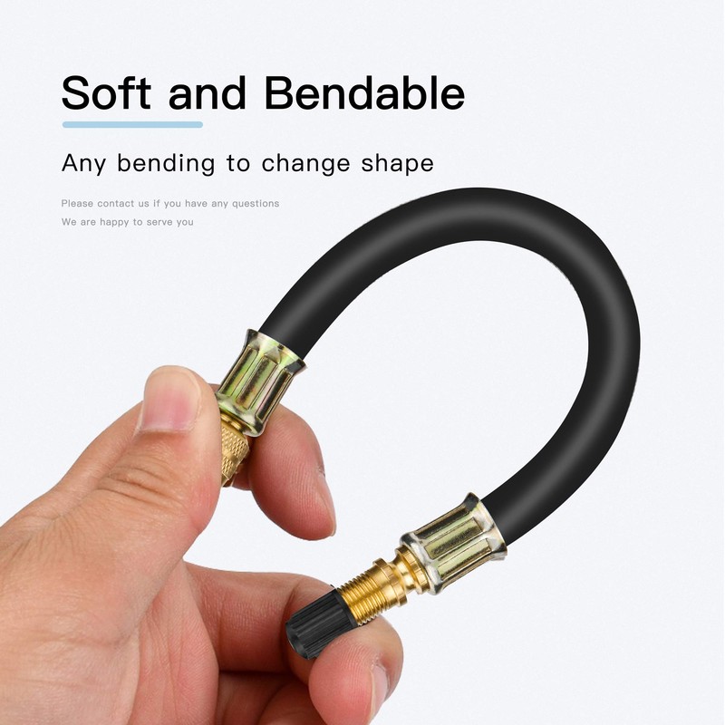 Mellbree 2pcs Valve Stem Extenders, 8.25 Inch Flexible Schrader Tire