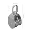 50mm/2.0in Marine Pulley Double Roller 400kg Loading 304 Stainless Steel