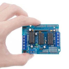 Youmile Pack of 2 L293D DC Motor Drive Expansion Shield Stepper Motor Drive Shield Expansion Board with DC Socket Cable for Arduino Duemilanove Raspberry Pi