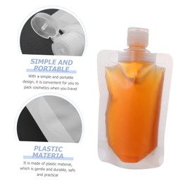 Housoutil 15pcs Travel Toiletry Bag Leakproof Squeeze Pouches for Shampoo Lotion Makeup