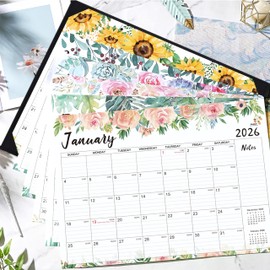 2026 Desk Calendar - Jan 2026 - Dec 2026, 12 Months Large Monthly Desk Calendar, 22" x 17", Desk Pad, Large Ruled Blocks, to-do List & Notes, Best Desk/Wall Calendar for Planning or Organizing