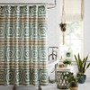JUNGALOW Hypnotic Fabric Shower Curtain, Machine Washable, 72" x 72",