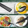 72-Piece Stainless Steel Black Silverware Set - CEKEE Flatware Kitchen