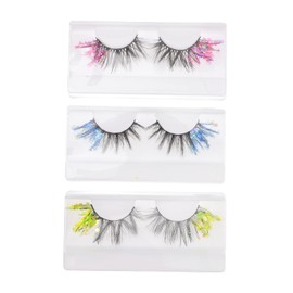 Beavorty False Eyelashes Glitter Lash Extensions 3 Pairs Strip Lashes for Women Girls Easy to Use
