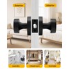 goldenwarm Black Closet Door Knobs, Heavy Duty Zinc-Alloy Passage Matte