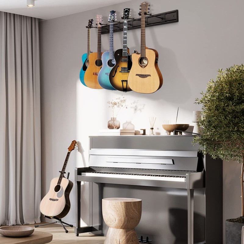 uyoyous Guitar Wall Mount Rack Guitar Wall Hanger with 5