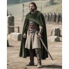 keland Medieval Cape with Hood Renaissance Hooded Cape Hobbit Costume