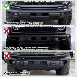 Mabett License Plate Bracket for Ford Bronco 2025 2024 2023 2022 2021 2/4-Door, No-Drilling License Plate Frame for Standard Plastic Bumper Bronco Accessories (Only for Stardard Plastic Bumper)