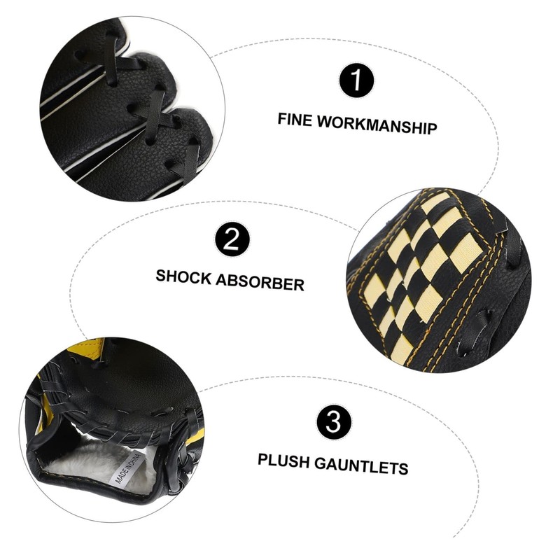 Mikinona 1Pc Softball Baseball Glove Lightweight Protective Mitt for Youth