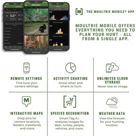 Moultrie Edge Cellular Trail Camera - Nationwide 4G LTE - HD Video-Audio - Built in Memory - Cloud Storage