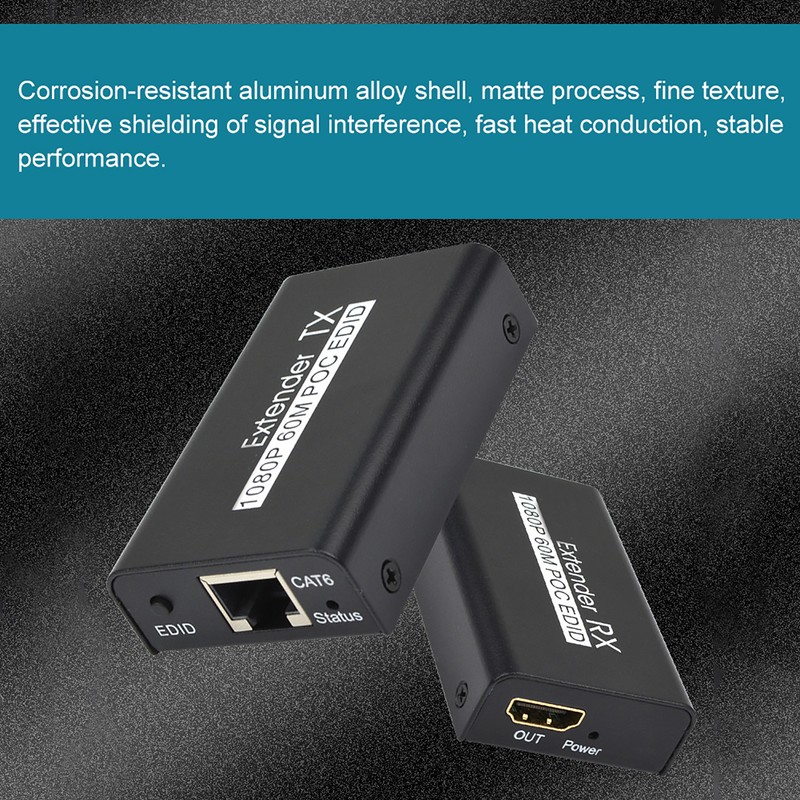 HDMI Extender 60M Internet Transmitter for POC Cable Power EDID