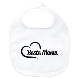 Huuraa Baby Lätzchen Beste Mama Herz Geschenk White Bio Baumwolle Beste Mama Präsent