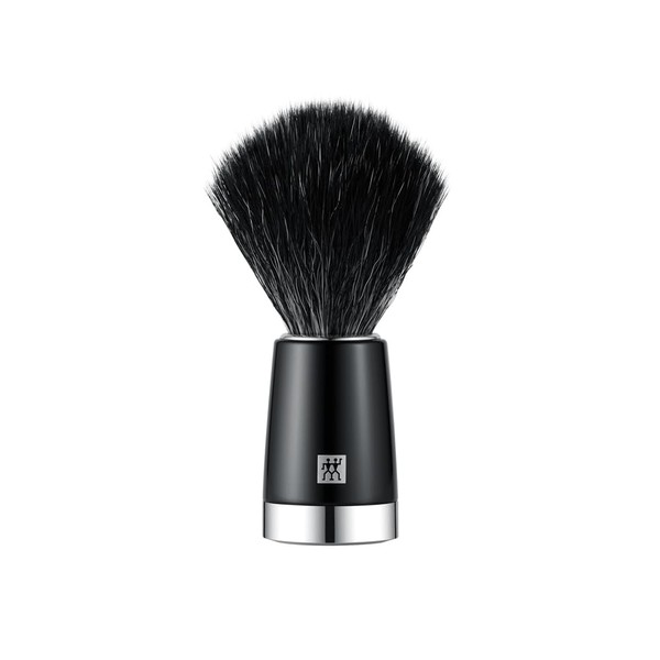 ZWILLING Shaving Brush with Synthetic Hair for Safety Razor Shaving, Vegan, Extra Easy Care and Soft Bristles, Black