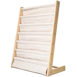 Morimoe Sling Bookshelf Kids Book Rack Storage, Natural Beige (Beige, W:75cm)