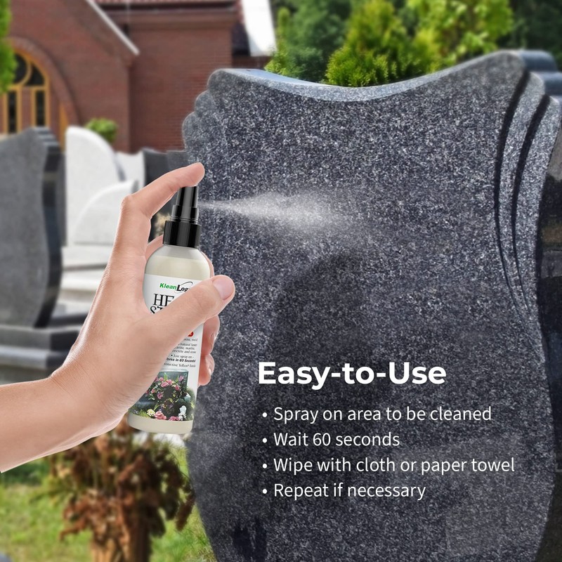 KleanLogik Headstone Cleaner For Graves & Memorials, Tombstone Cleaner Solution