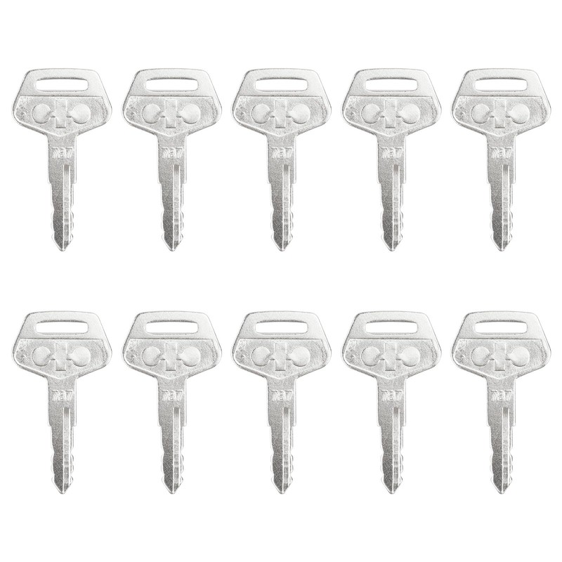 Duronge 10 Pieces 787 Ignition Key Replacement Set for Komatsu