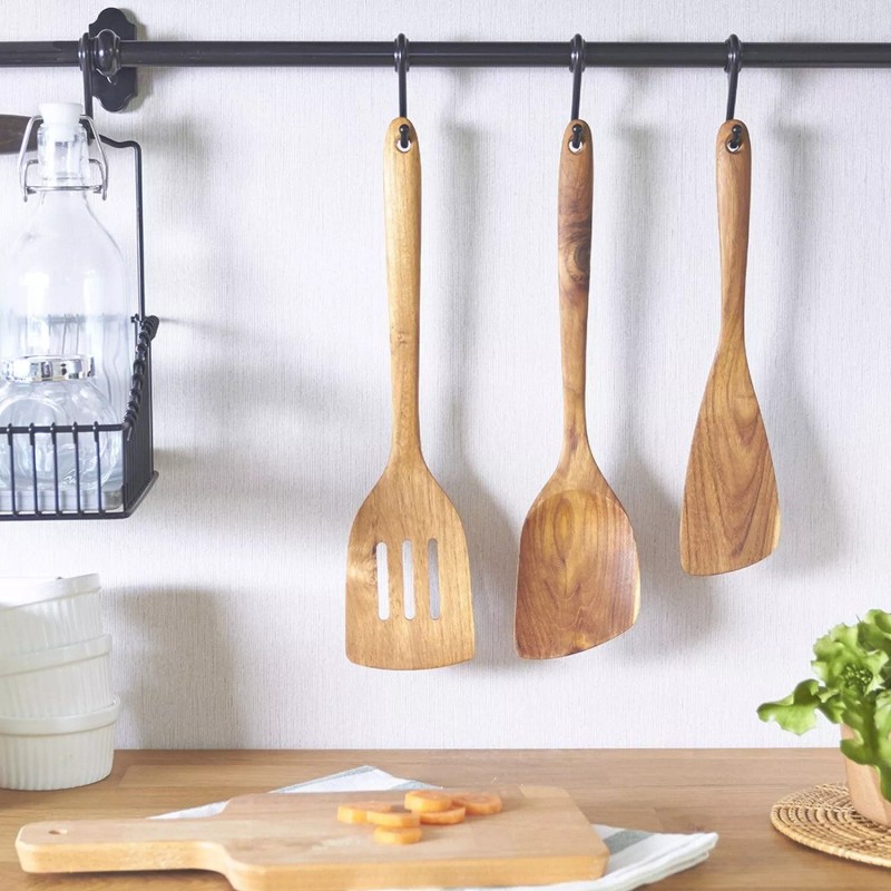 FAAY Teak Wooden Slotted Spatula Turner | Durable, Healthy, High