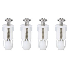 DOETYD 4 PCS Toilet Seat Fittings Expanding Nylon Top Screws Nuts Toilet Seat Hinges for Fixing Toilet Seat WC