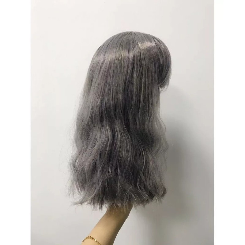 Wxiss Peluca De Cosplay Lolita De Pelo Corto Naranja Rizado