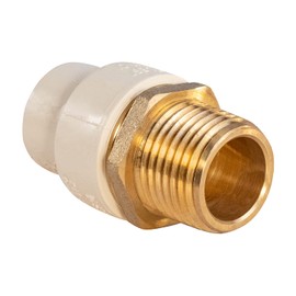 Everflow Supplies BRCPM034-NL 3/4" Adapter Fitting with a Brass Male and a CPVC Connect