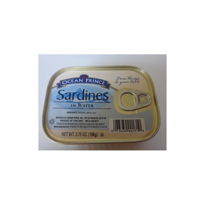 Ocean Prince Sardines - in Water 3.75 oz Can (Pack