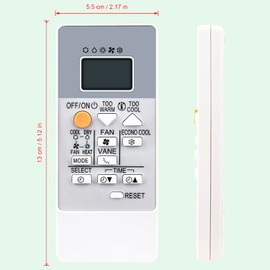 VINABTY RH18A Replacement Remote Control fit for Mitsubishi Electric Air Conditioner RH-18A Remote Controller MSZ-HR25VF MSZ-HR35VF MSZ-HR42VF MSZ-HR50VF