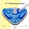 Uoark Pool Vacuum Head Bottom Brush, Triangular Weighted Transparent Pool