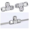 Φ1/4, 3 Way Tee Quick Connector, Push to Connect Air