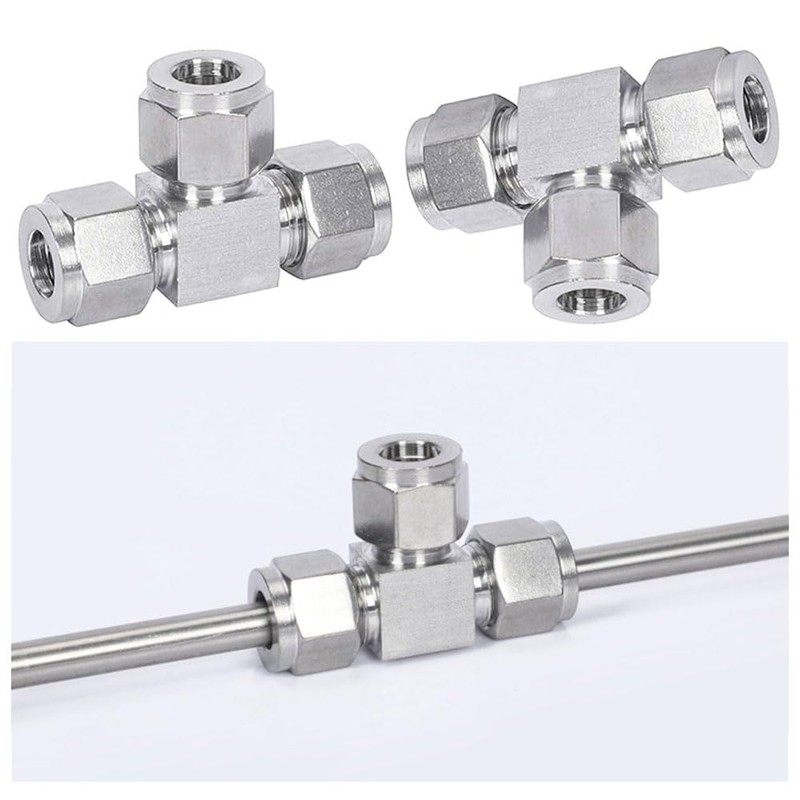 Φ1/4, 3 Way Tee Quick Connector, Push to Connect Air