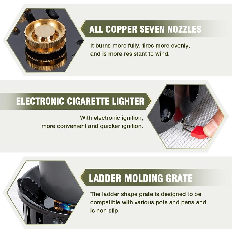 Bestfire Propane Burner, 72,000 BTU Single Burner Gas Stove for