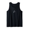 Monogram Initial Letter F Heart Outline Minimalist Design Tank Top