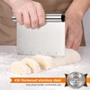 4 Pack Dough Scraper Stainless Steel Bench Scraper for Baking,