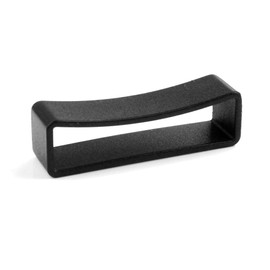 CooBigo 5pcs Plastic 2" Keeper Belt Loop Square Buckles Strap Webbing Leather Craft Accessories #FLC098-B, Black, 2"