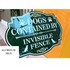 Yuzkouge Dogs Contained by Invisible Fence Sign - Pack, 10”