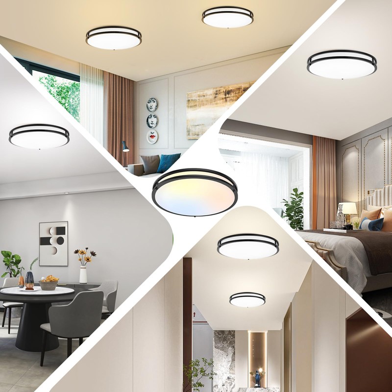 18inch LED Flush Mount Ceiling Light, 50W 5600lm Bright Dimmable