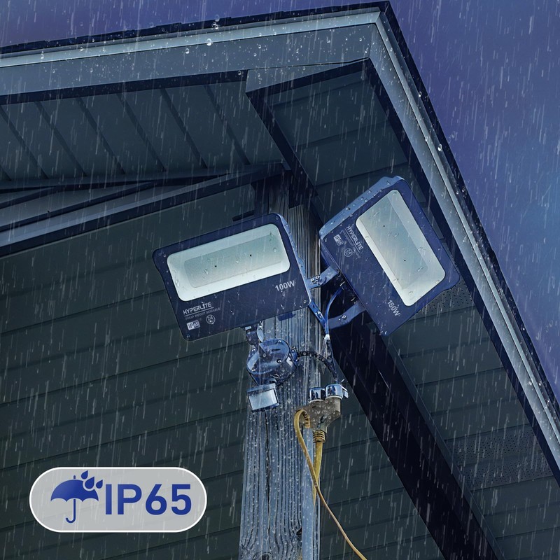 HYPERLITE LED Flood Light with Dusk to Dawn Photocell, 11000LM