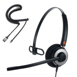 IPD IPH-160 Phone Headset with Noise Cancelling Microphone for Office and Call Center -Compatible with Cisco landline Phones -7800/7900/8800/6945 Series, Interquartz and Altigen landline Phones