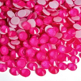 Blinginbox Hotfix Rhinestones,1440pcs Hot Fix Rhinestones for Crafts,Clothes,Decoration,Dk. Rose Neon,SS10